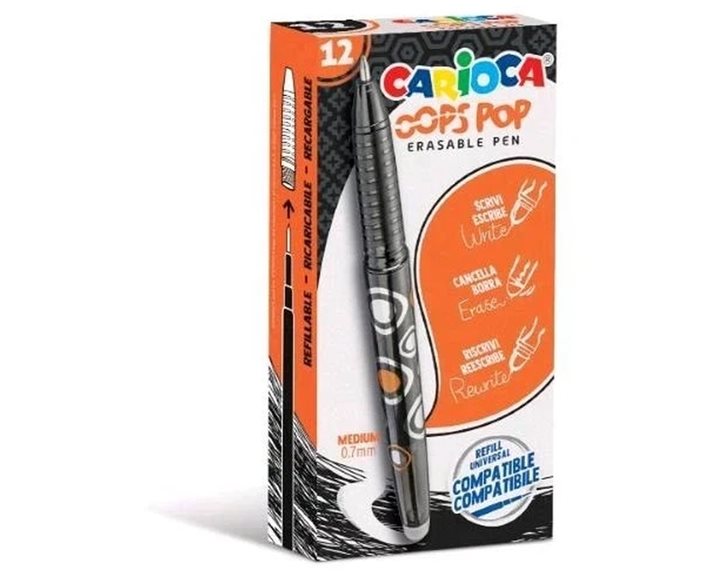 Στυλο Carioca Erasable Oops Pops  Μαύρο