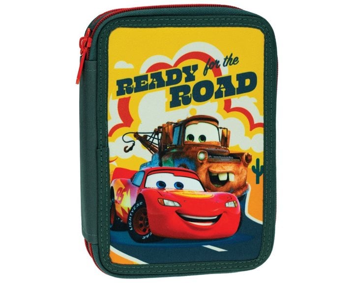 Κασετίνα Gim Διπλή Γεμάτη Cars On The Road 341-35100