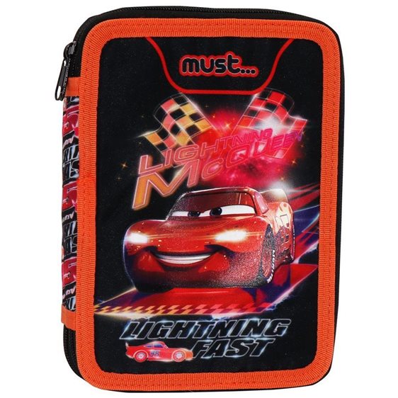 Κασετίνα Must Διπλή Γεμάτη 15χ5χ21 Cars Lighting Fast