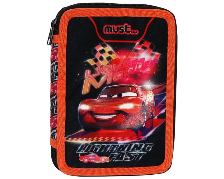 Κασετίνα Must Διπλή Γεμάτη 15χ5χ21 Cars Lighting Fast