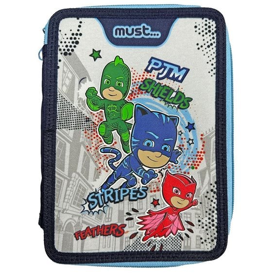 Κασετίνα Must Διπλή Γεμάτη 15χ5χ21 PJ Masks Anyone Can Be Hero