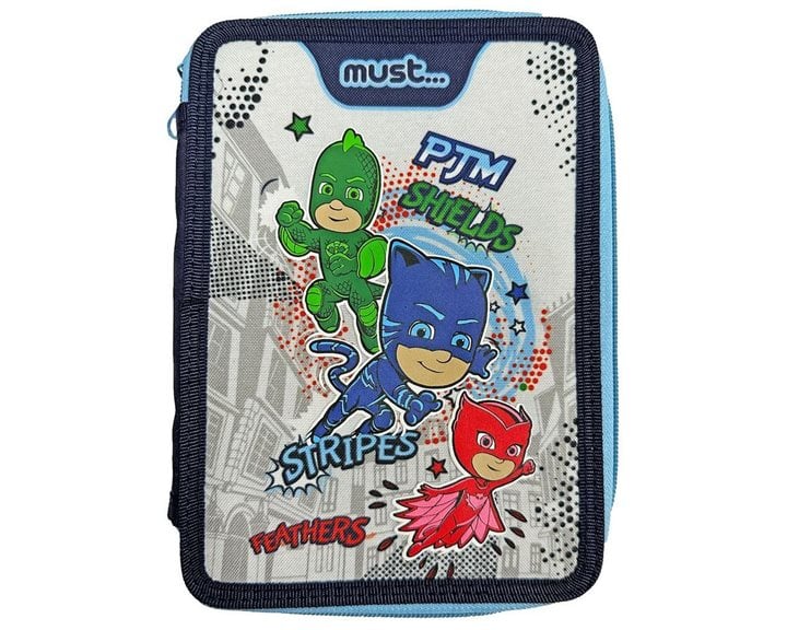 Κασετίνα Must Διπλή Γεμάτη 15χ5χ21 PJ Masks Anyone Can Be Hero