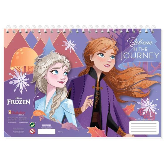 Μπλοκ Ζωγραφικής Α4 30 Φύλλα Frozen 2