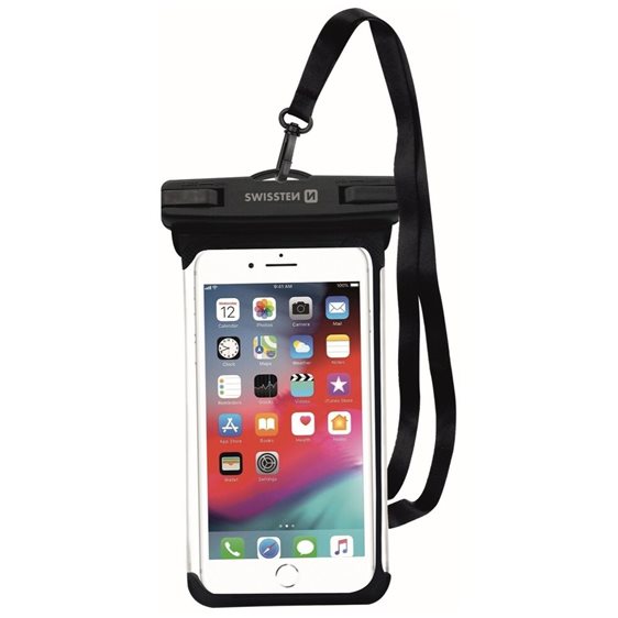 Swissten Αδιάβροχη Θήκη Για Smartphone Μαύρη