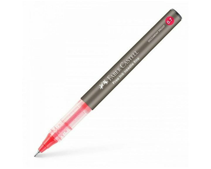 Στυλό Faber-Castell  Rollerball 0.7mm με Κόκκινο  Μελάνι Free Ink Needle