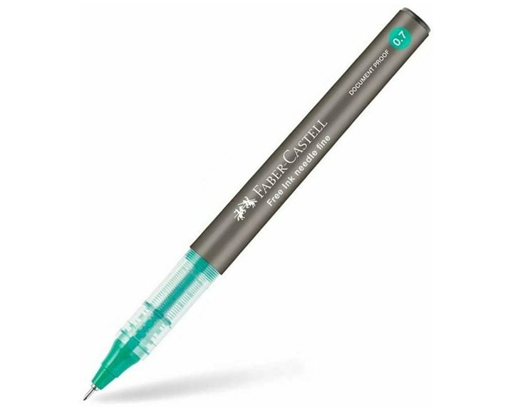Στυλό Faber-Castell  Rollerball 0.7mm με Πράσινο Μελάνι Free Ink Needle