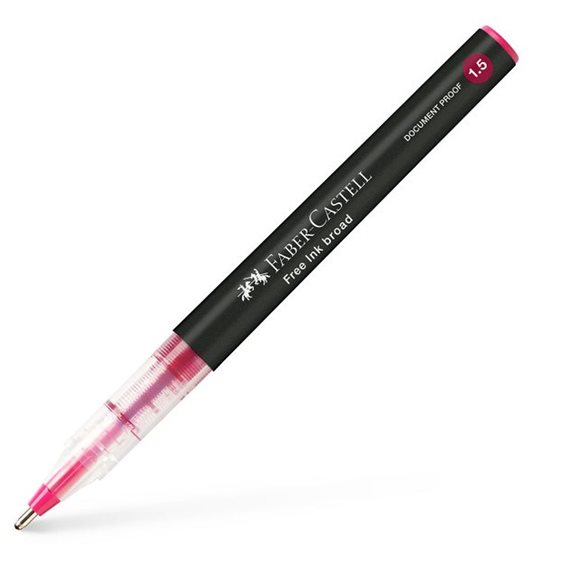 Στυλό Faber-Castell Rollerball 1.5mm με Μαντζέντα Mελάνι Free Ink Fine