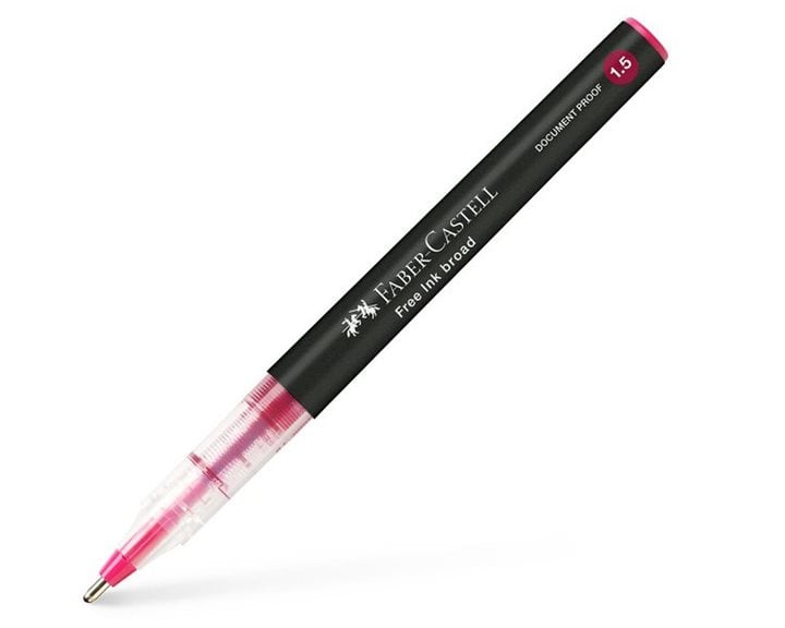 Στυλό Faber-Castell Rollerball 1.5mm με Μαντζέντα Mελάνι Free Ink Fine