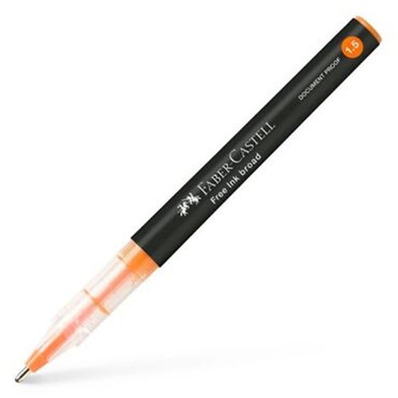 Στυλό Faber-Castell Rollerball 1.5mm με Πορτοκαλί Mελάνι Free Ink Fine