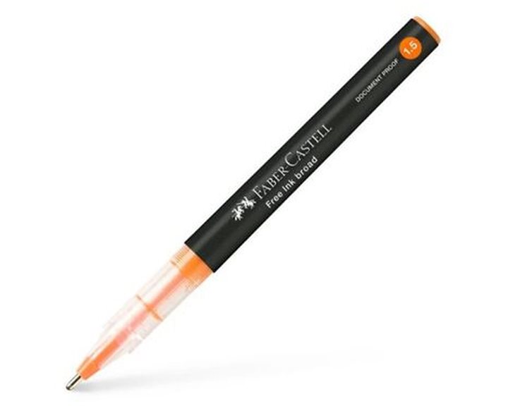 Στυλό Faber-Castell Rollerball 1.5mm με Πορτοκαλί Mελάνι Free Ink Fine