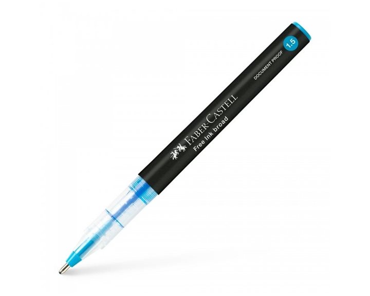 Στυλό Faber-Castell Rollerball 1.5mm με Γαλάζιο Mελάνι Free Ink Fine