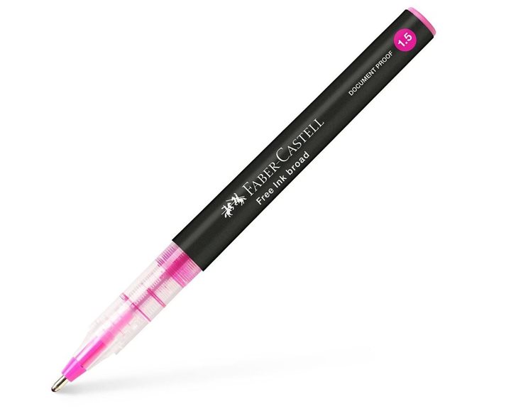 Στυλό Faber-Castell Rollerball 1.5mm με Ροζ Mελάνι Free Ink Fine