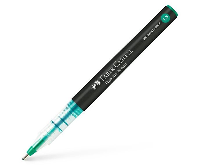 Στυλό Faber-Castell Rollerball 1.5mm με Πράσινο Mελάνι Free Ink Fine