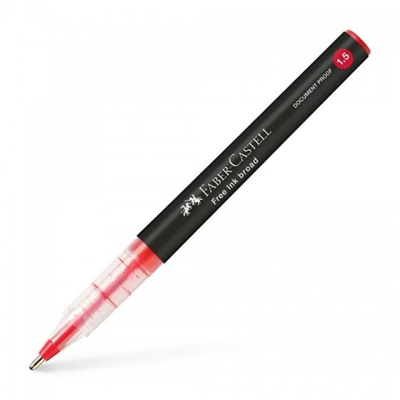 Στυλό Faber-Castell Rollerball 1.5mm με Κόκκινο Mελάνι Free Ink Fine