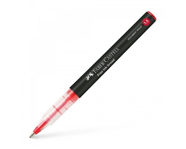 Στυλό Faber-Castell Rollerball 1.5mm με Κόκκινο Mελάνι Free Ink Fine