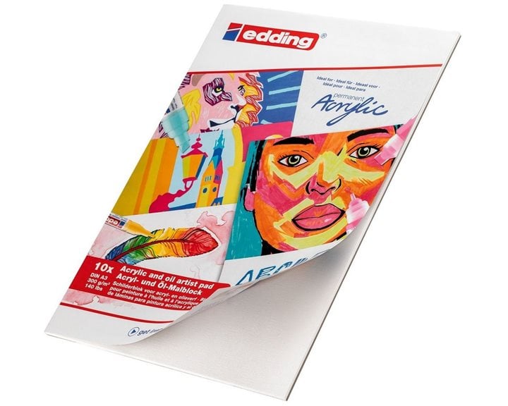 Μπλοκ Edding Α3 Acrylic – Oil Λευκό 10 Φύλλα