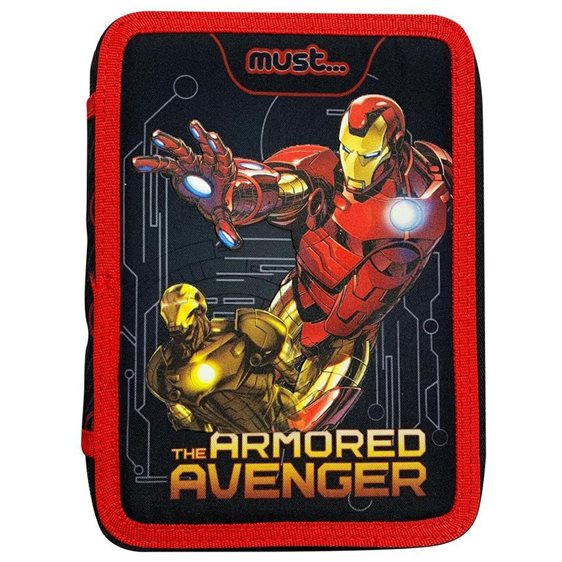 Κασετίνα Must Διπλή Γεμάτη 15χ5χ21 Avengers Iron Man
