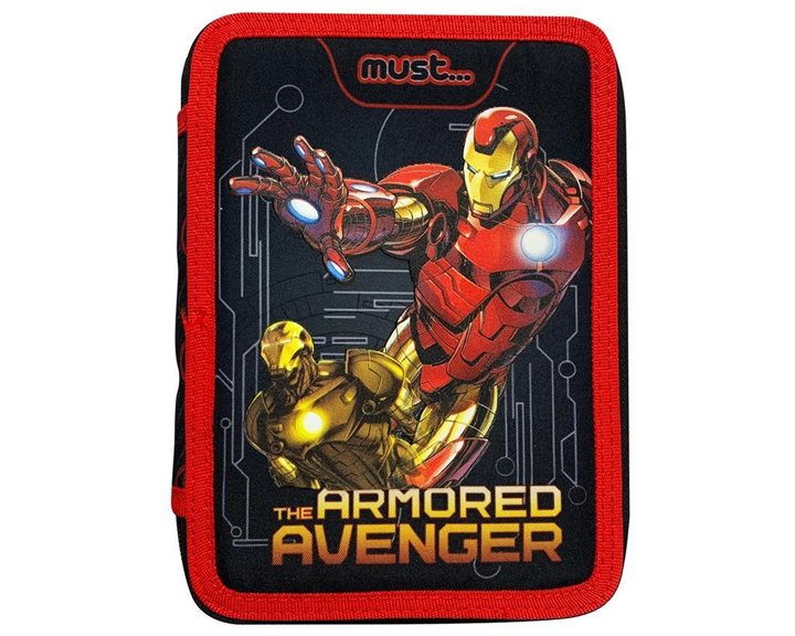 Κασετίνα Must Διπλή Γεμάτη 15χ5χ21 Avengers Iron Man