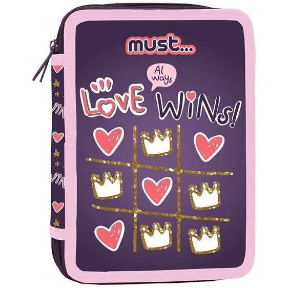 Κασετίνα Must Διπλή Γεμάτη 15χ5χ21cm Love Wins 000585096