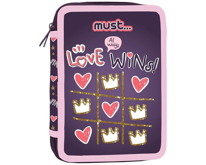 Κασετίνα Must Διπλή Γεμάτη 15χ5χ21cm Love Wins 000585096