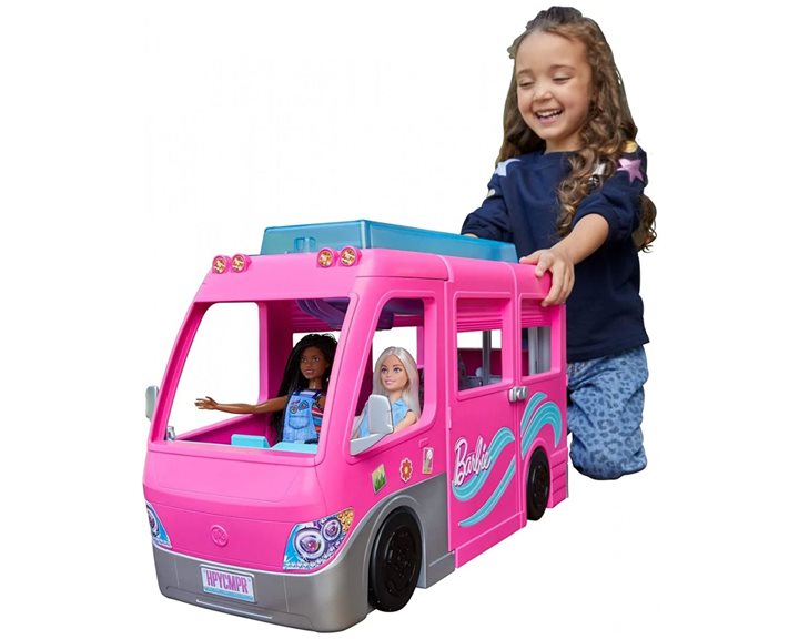 Mattel Barbie Dreamcamper Νέο Τροχόσπιτο με 60+ Αξεσουάρ HCD46