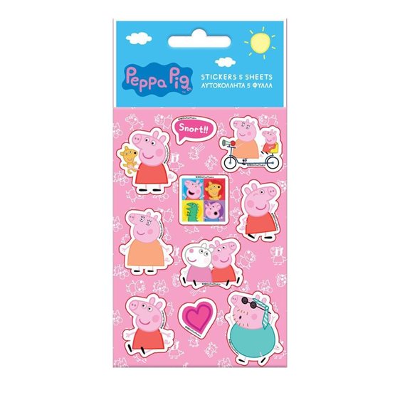 Αυτοκόλλητα 8x12 5 Φύλλα Pepa Pig
