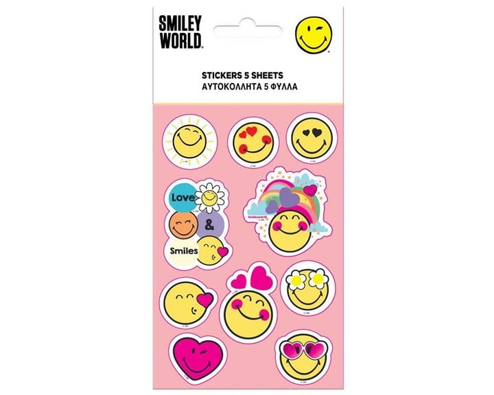 Αυτοκόλλητα 8x12 5 Φύλλα Smiley