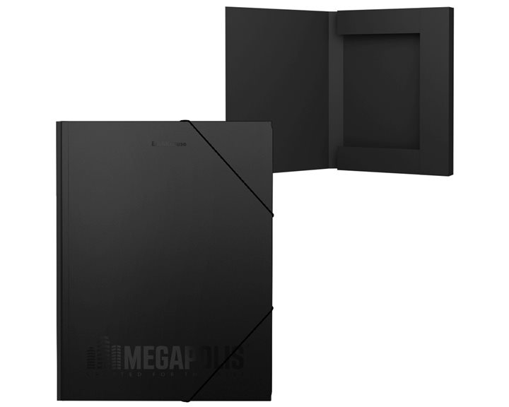 Κουτί Αρχείου Πλαστικό Erichkrause A4 3cm με Λάστιχο Megapolis Black 50395