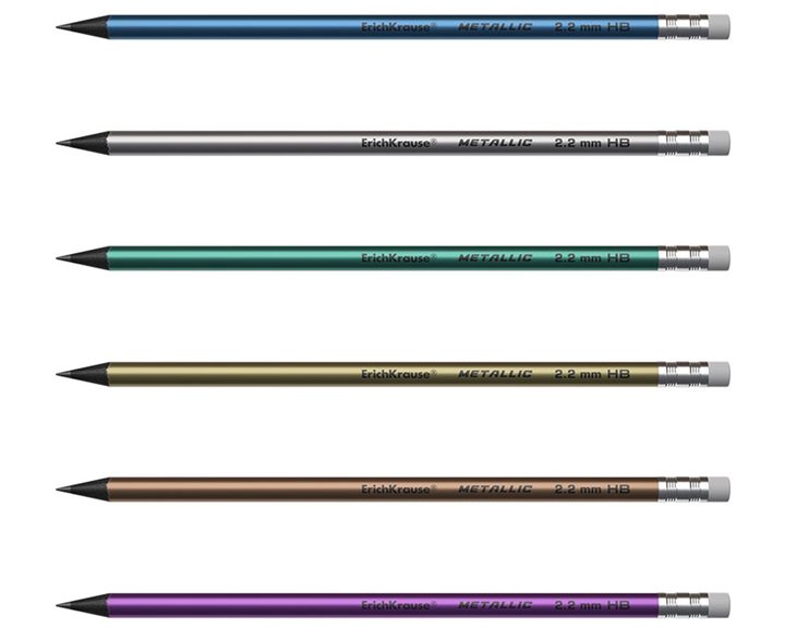 Μολύβι με Γόμα Erichkrause Metallic HB 2.2mm 55274
