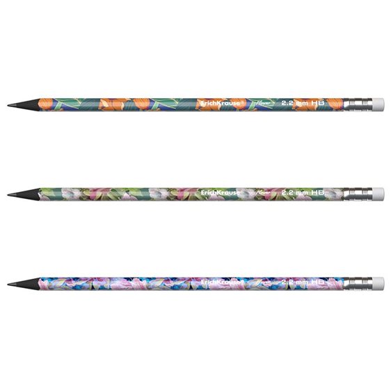Μολύβι με Γόμα Erichkrause Flower HB 2.2mm 55282