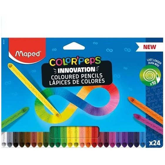 Ξυλομπογιές Maped Color Peps Infinity 24τμχ.