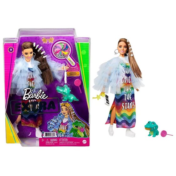 Mattel Barbie Extra Rainbow Dress GYJ78