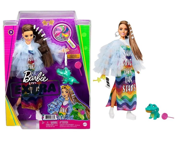 Mattel Barbie Extra Rainbow Dress GYJ78