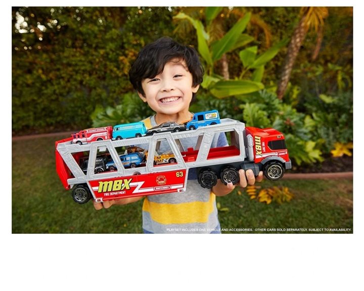 Mattel Matchbox Fire Rescue Hauler Πυροσβεστική Νταλίκα
