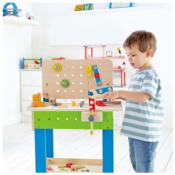 Hape Happy Puzzles Ξύλινο Παζλ Jobs Roundabout Puzzle (E1624)