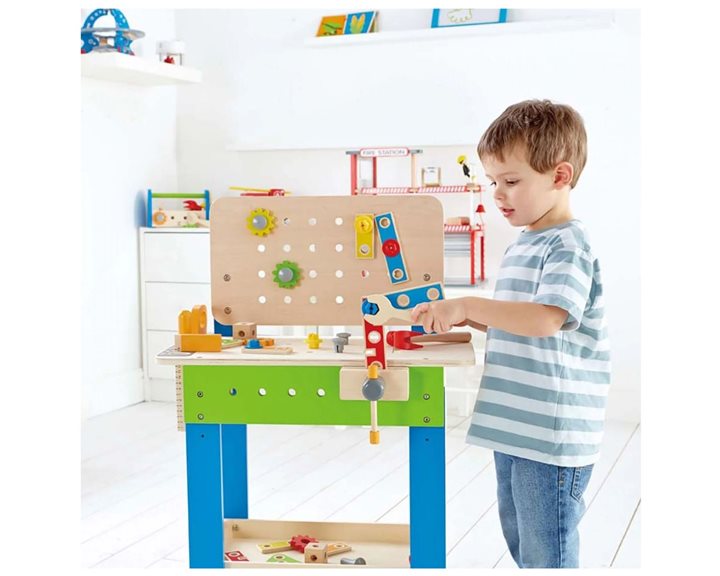 Hape Happy Puzzles Ξύλινο Παζλ Jobs Roundabout Puzzle (E1624)