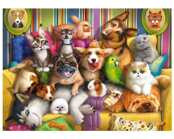 Παζλ Castorland 70τμχ Playful Pets B-070176