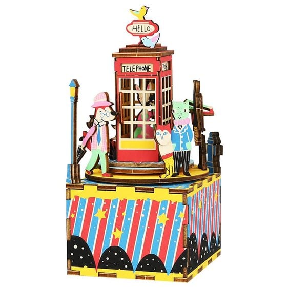 Robotime Κατασκευή Music Box Phone Booth