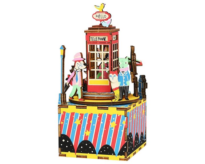 Robotime Κατασκευή Music Box Phone Booth