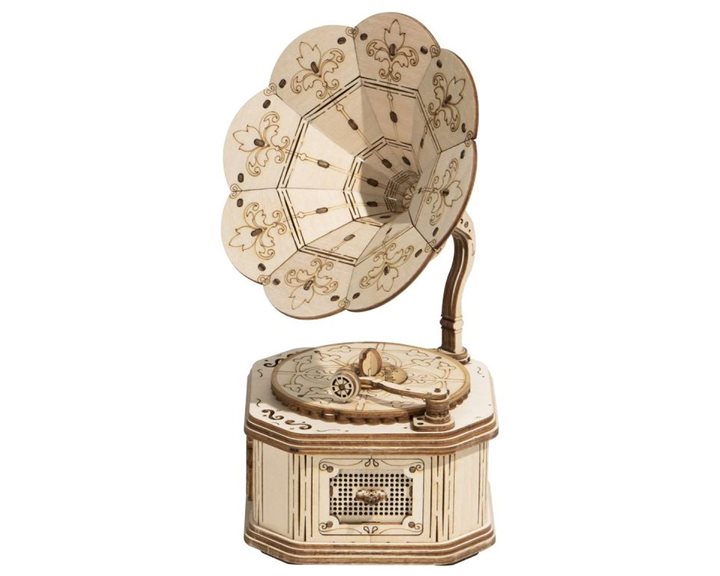 Robotime DIY Puzzle Gramophone 3D Wooden Puzzle 122pcs