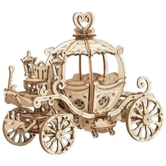 Robotime DIY Puzzle Pumpkin Cart 3D Wooden Puzzle 182pcs