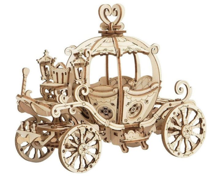 Robotime DIY Puzzle Pumpkin Cart 3D Wooden Puzzle 182pcs