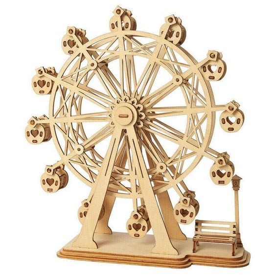 Robotime DIY Puzzle Ferris Wheel 3D Wooden Puzzle 120pcs