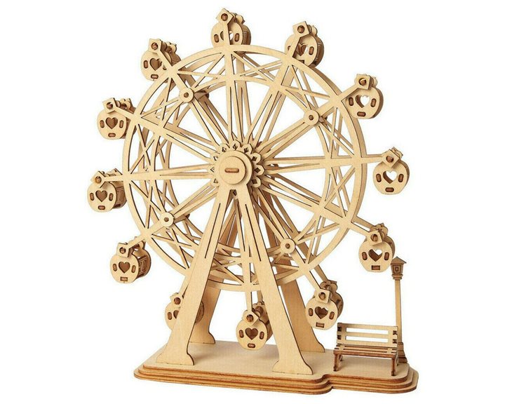 Robotime DIY Puzzle Ferris Wheel 3D Wooden Puzzle 120pcs