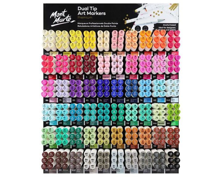 Μαρκαδόρος Διπλής Μύτης Mont Marte Art Marker V5 Lilac (75 Dark Blue Light)  MGRD0022