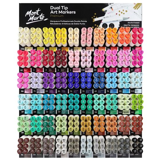 Μαρκαδόρος Διπλής Μύτης Mont Marte Art Marker P3 Fuchsia (89 Pale Purple) MGRD0019