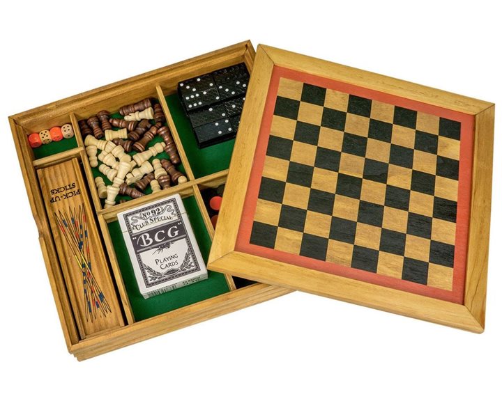 Professor Six in One Wooden Vintage Games Compendium