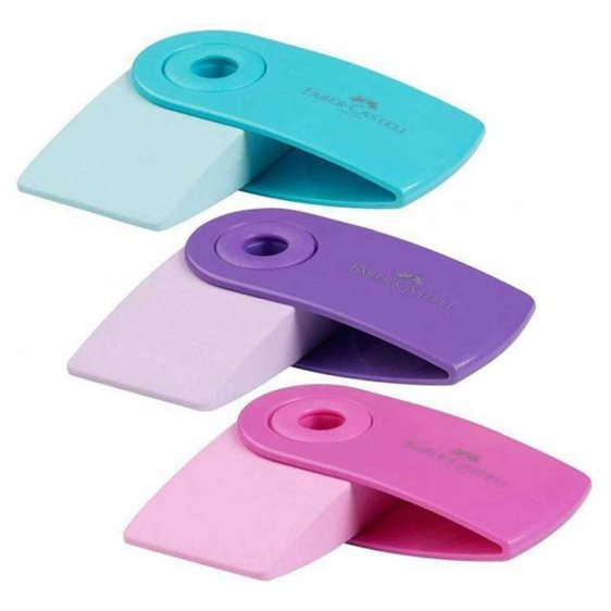 Γόμα Faber Castel Μινι Sleeve Spark Λιλά Ροζέ Τυρκουάζ 182415