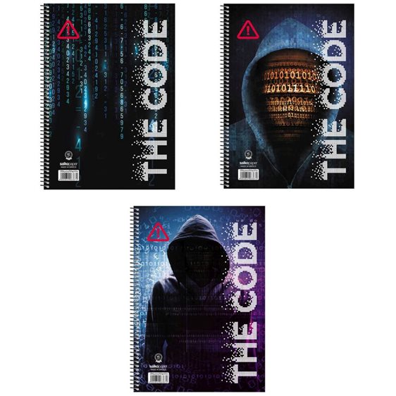 Τετράδιο Σπιράλ 17x25 Salko The Code 3Θεμ.90φυλ.