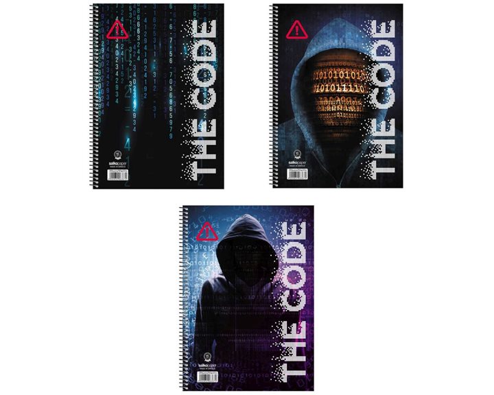 Τετράδιο Σπιράλ 17x25 Salko The Code 3Θεμ.90φυλ.
